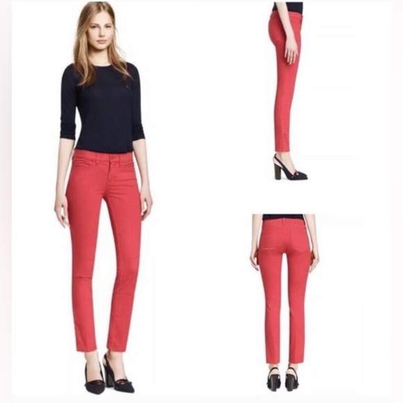 Tory Burch Emmy Ankle Skinny Jeans in Ruby Red, size 24 - Picture 12 of 16